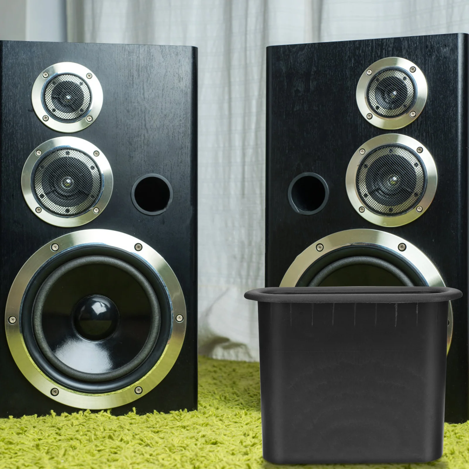

5 Pcs Sound Guide Cylinder Speaker Port Tubes Cabinet Rectangle Home Air Outlet Plastic Office