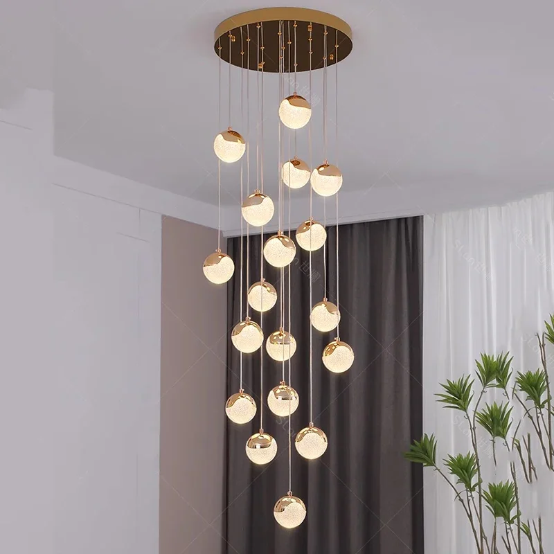 Nordic Staircase Chandelier Living Room Hotel Bedroom Pendant Lights Minimalist Decor Indoor Lighting Lusters Fixture 220V 110V - Image 6