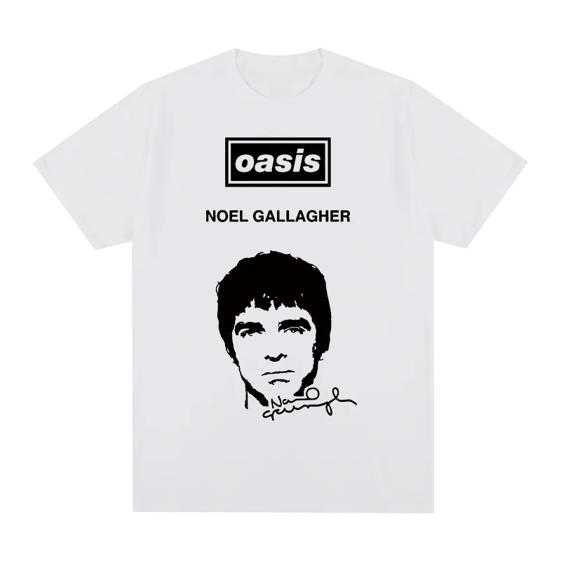 Liam Gallagher Oasi Rock Band Logo Vintage T-shirt Cotton Men T shirt New Tee Tshirt Womens Tops