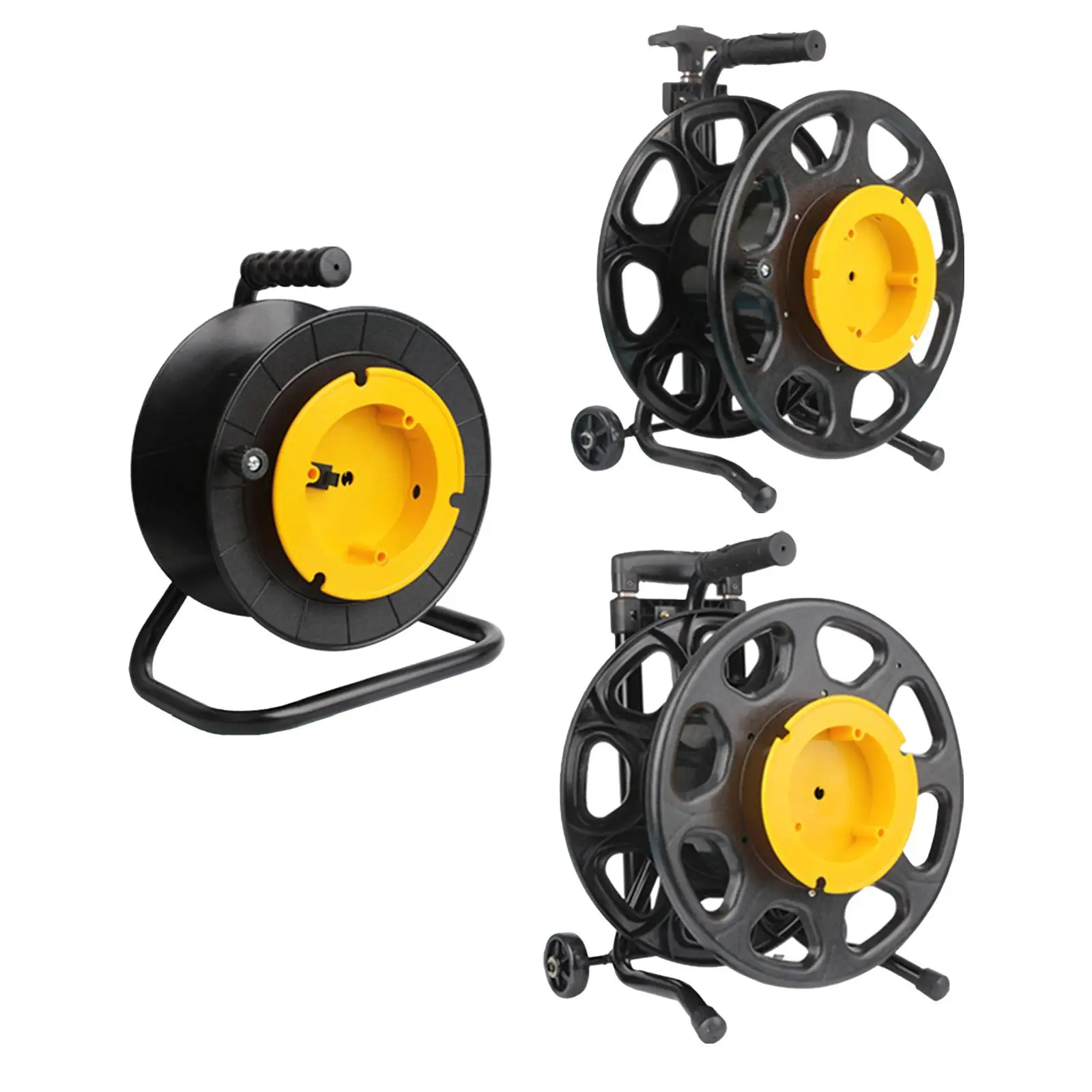 Mobile Cable Reel Durable Cable Holder Cord Storage Wheel Power Cord Reel for Lawnmower Cable Workshop Backyard Accessories Yard