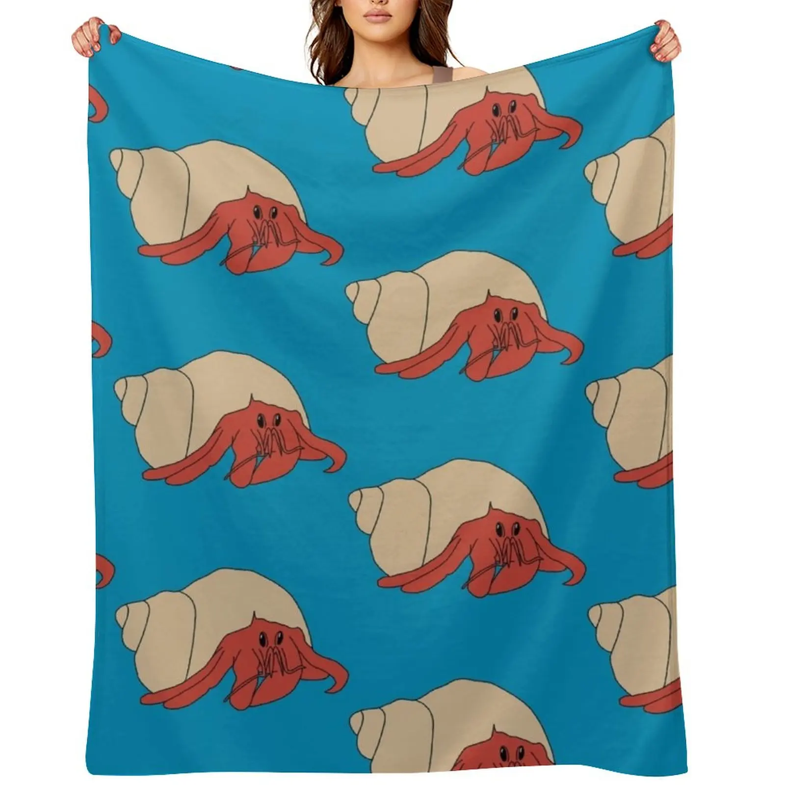 

Hermit Crab Throw Blanket Luxury Throw Polar Personalized Gift for winter Blankets