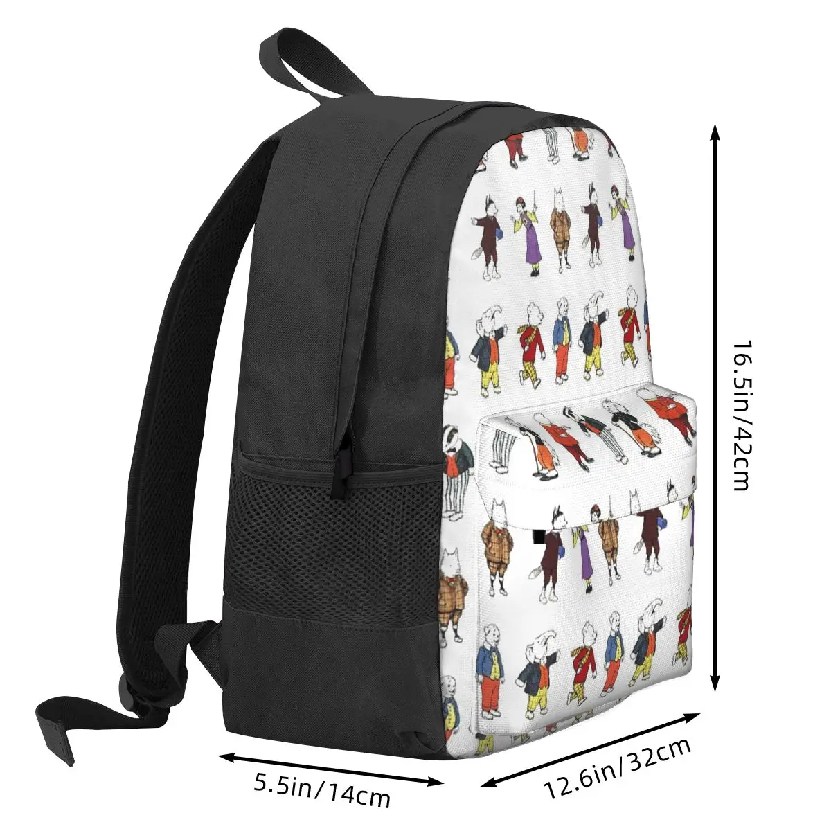 Rupert Bear And Friends Backpack Student BookBag Kids School Bag Computer Shoulder Bags for Boys Girls