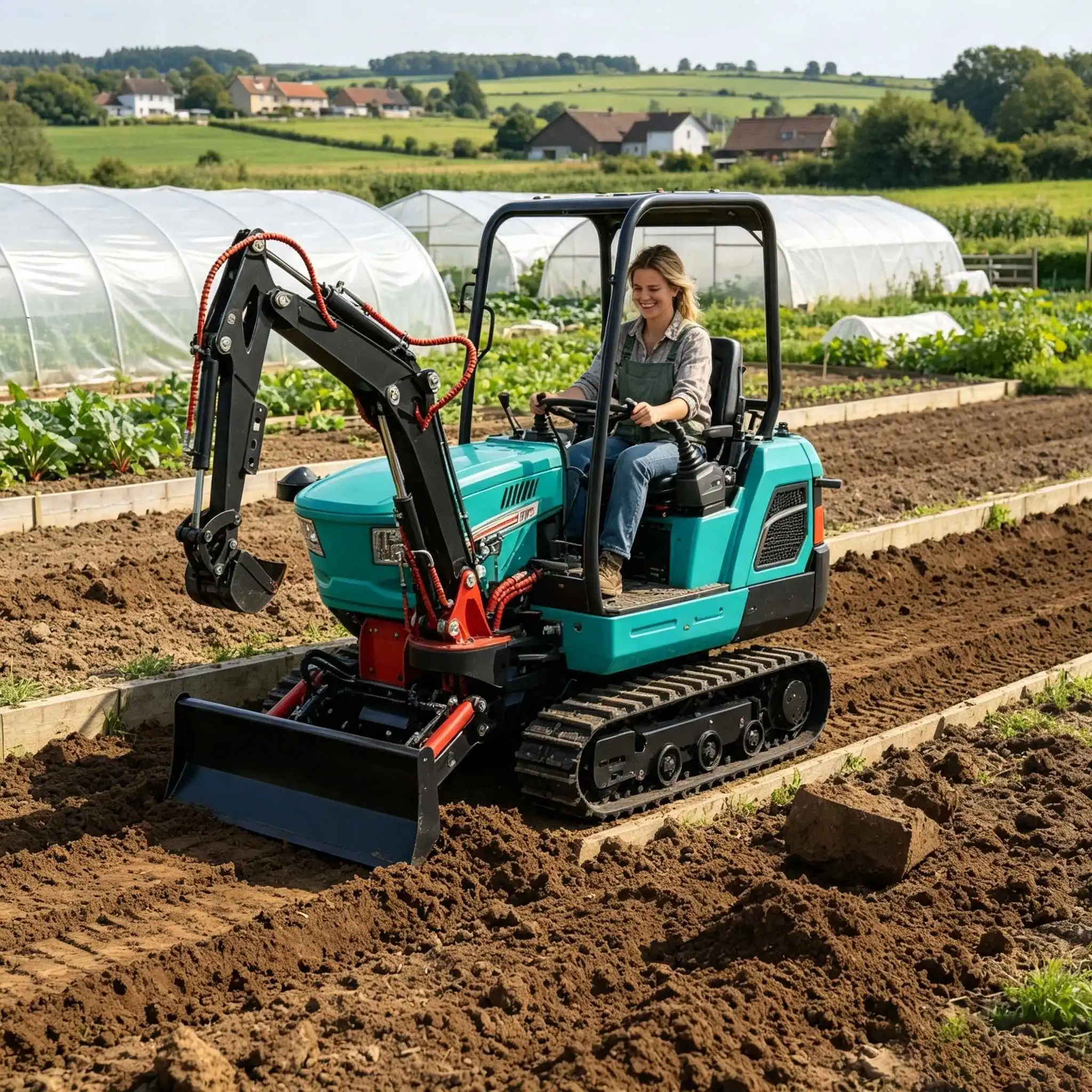 Hot Selling Mini Crawler Tractor Free Shipping, With Excavator Bucket For Nursery Planting And Farm Earthmoving