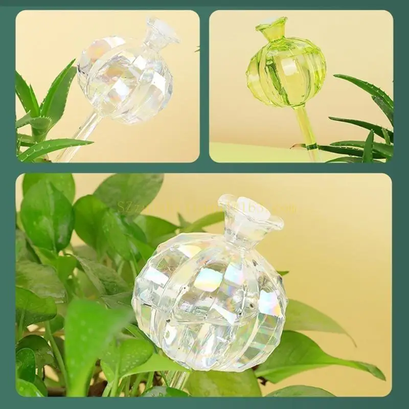 

Pack of 4 Glass Plant Watering Globes Watering Irrigation Stake Planter,Self Watering Planter Garden Plant Waterer