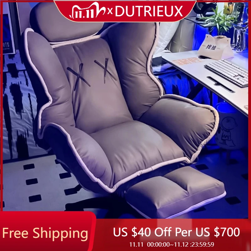 

Comfortable Oversized Gaming Chair Camping Conference Modern Gaming Chair Study Swivel Ergonomic Metal Silla Gamer Furniture