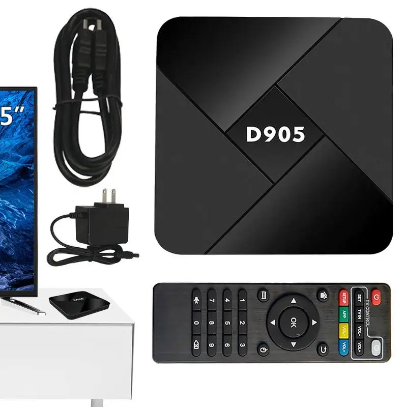 D905 مربع التلفزيون الذكية أندرويد 10.0 8GB واي فاي 2.4G 4K Amlogic S905 يوتيوب تي في بوكس أندرويد قمة مجموعة مشغل وسائط تي في بوكس دروبشيبينغ