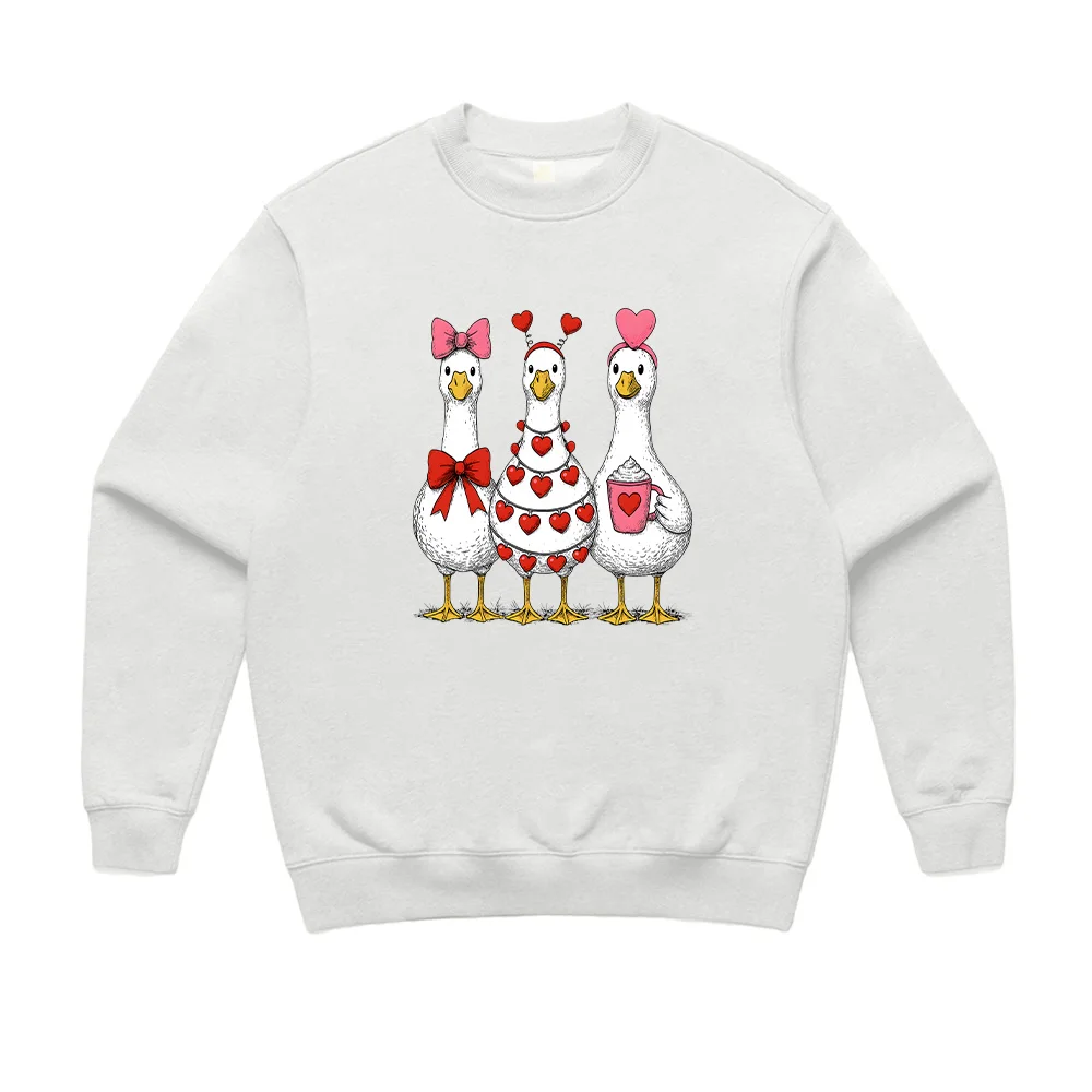 

Just A Lovely Goose Valentine Crewneck Забавный свитшот унисекс Милый топ Valentine Goose Love Silly Goose Пуловер на День Святого Валентина
