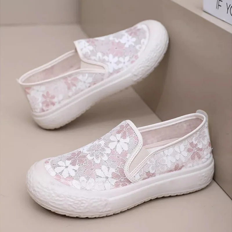 

Beijing Ladies Canvas oes Summer 2025 New Sle Slip-On Casual Breathable Lace Me Fierman oes Small Fraance Sle