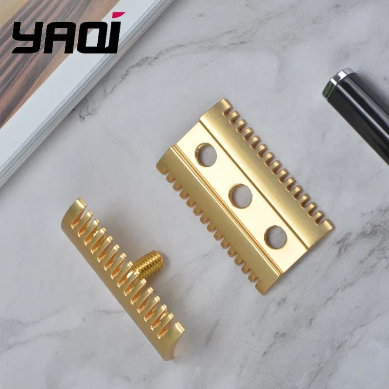 

Сменная головка для безопасной бритвы YAQI, золотистая, для мужских бритв Mellon