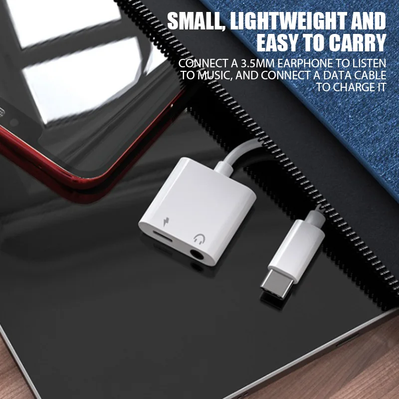 Type-C محول USB-C إلى 3.5 مللي متر جاك الصوت محول المزدوج نوع C شحن محول موصل الخائن لهواوي شاومي سامسونج #5