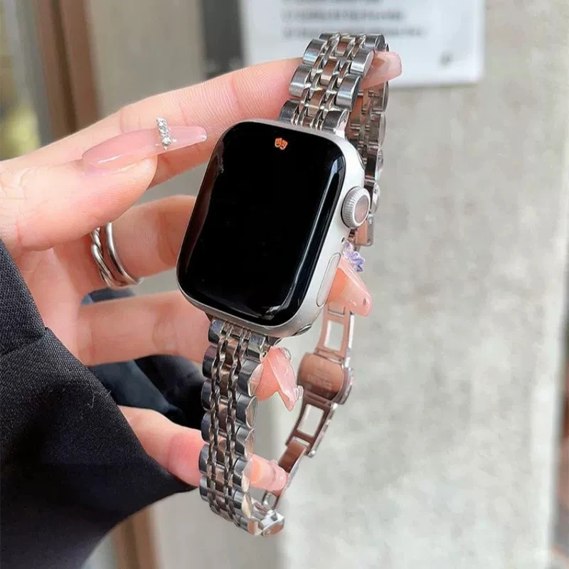Cinturino in acciaio inossidabile Nuovo per cinturino Apple Watch S11 10 SE 41mm 42mm 45mm 46mm Ultra 2 3 Bracciale in metallo per iWatch Series 9 8 7 6