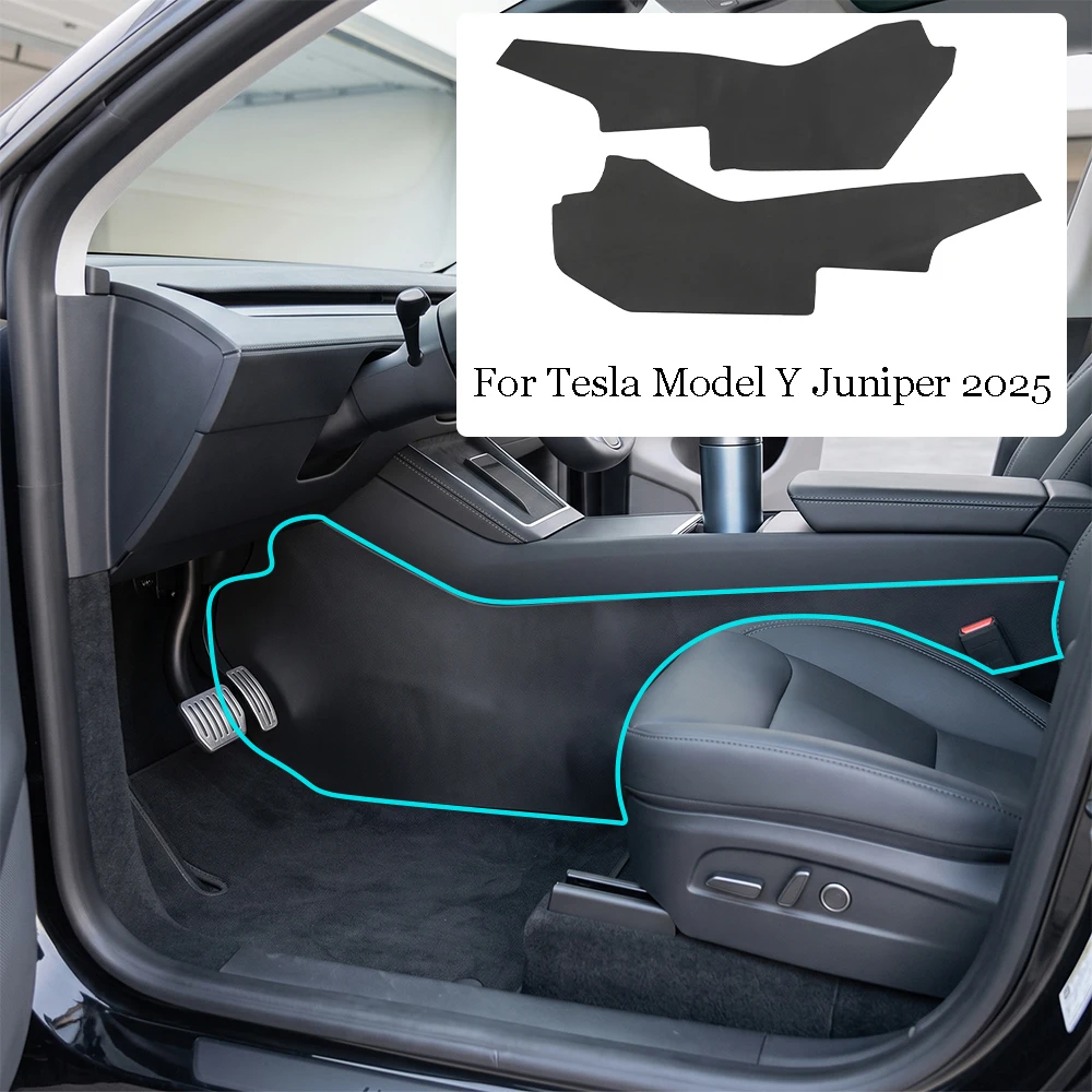 For Tesla Model Y Juniper 2025 Car Central Control Side Anti Kick TPE Waterproof Anti-dirt Fullcoverage Anti Kick Protective Mat