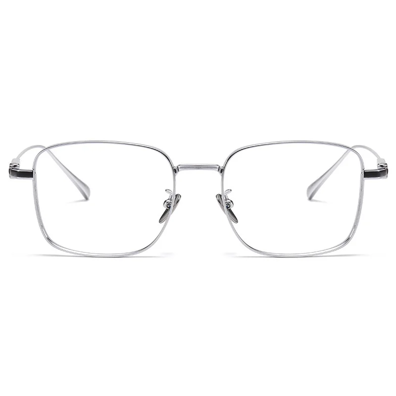DIEDIESEE Ultra Light Pure Titanium Large Face Anti Blue Light Men's Square Glasses Wide Edge Fashion Prescription Glasses 80984