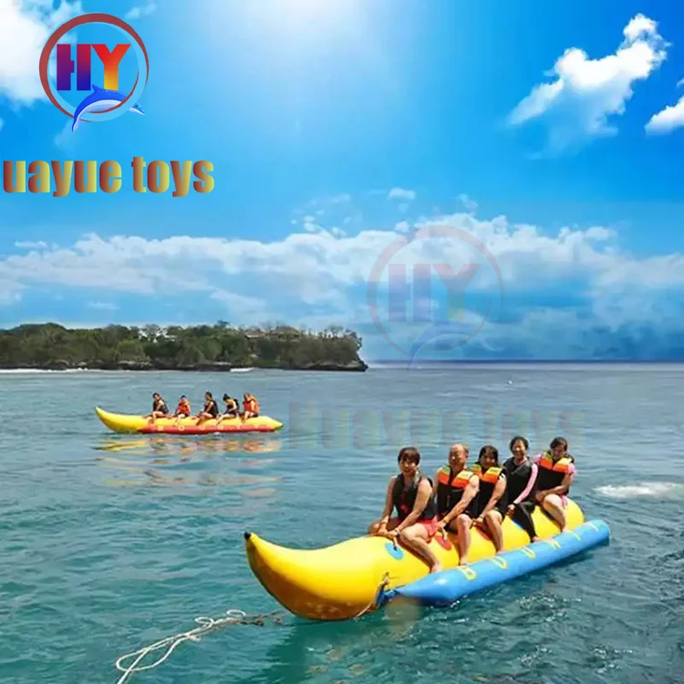 قارب الموز نفخ أنبوب قابل للقطر معدات لعب المياه التزلج 3 مقاعد نفخ قارب السمك الطائر البحري مع مضخة كهربائية