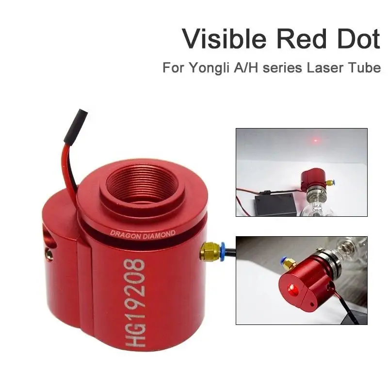 Red Light Indicator CO2 Laser Infrared Red Dot Set Assist Device Positioning Only for Yongli As H Seiries Co2 Laser Tube