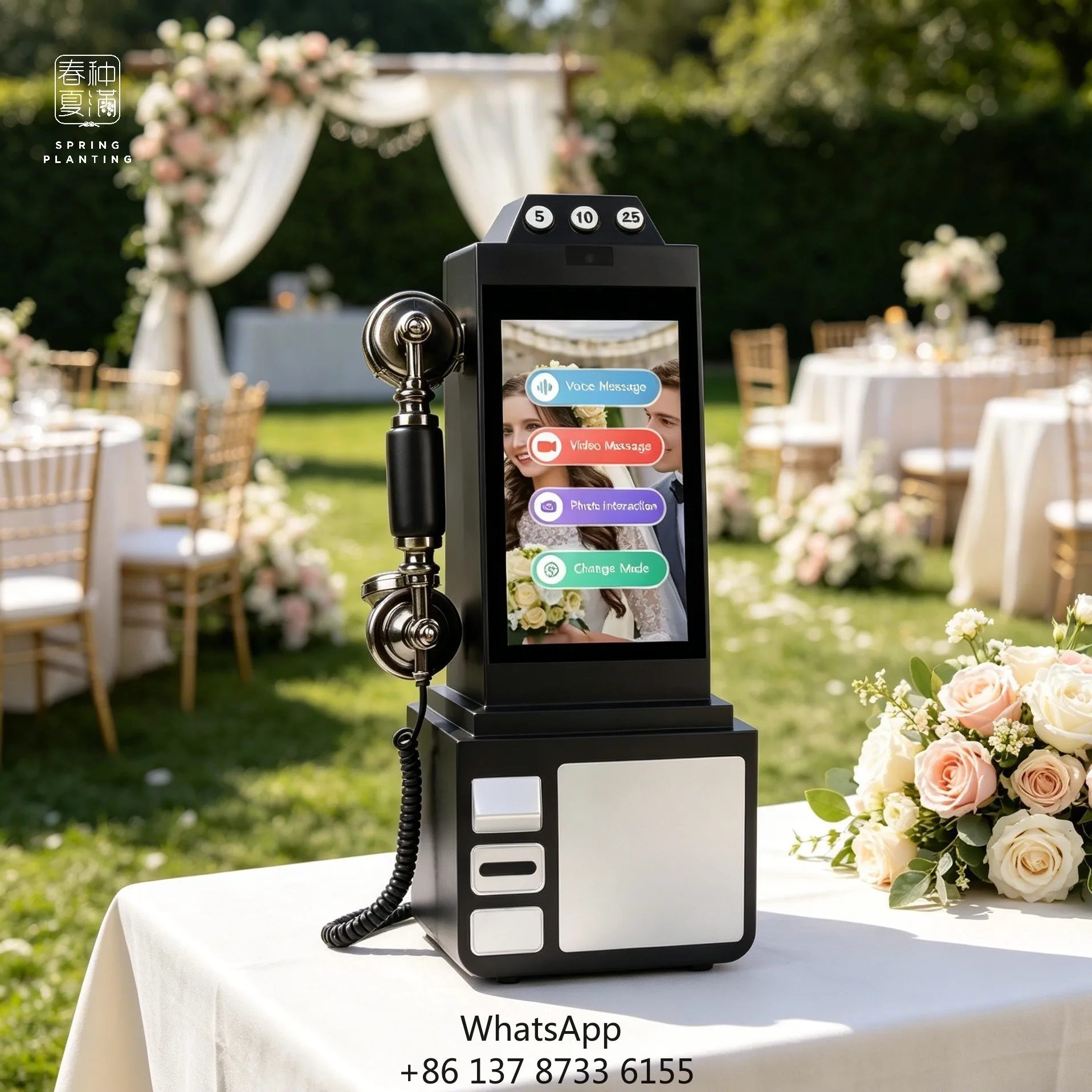 

Wedding Decoration Supplie Touch-screen 8'' Audio&Video Guestbook 64GB Phone Recorder Video Telephone Guestbook