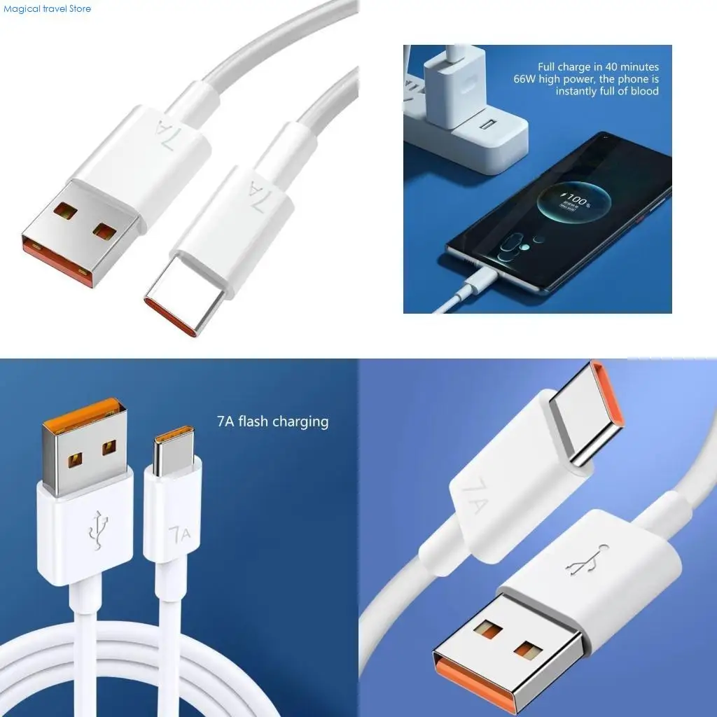 N2UB 7A 100W Type C USB Cable Super Fast Cable for Smartphone Charging