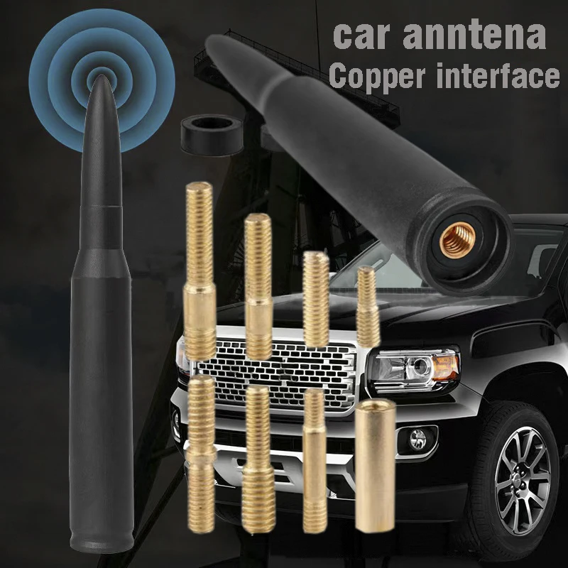 Neue Universelle Autoantenne FM/AM Radio Dekoration Auto Antenne Ersatz Zubehör Radioantenne Kupfer