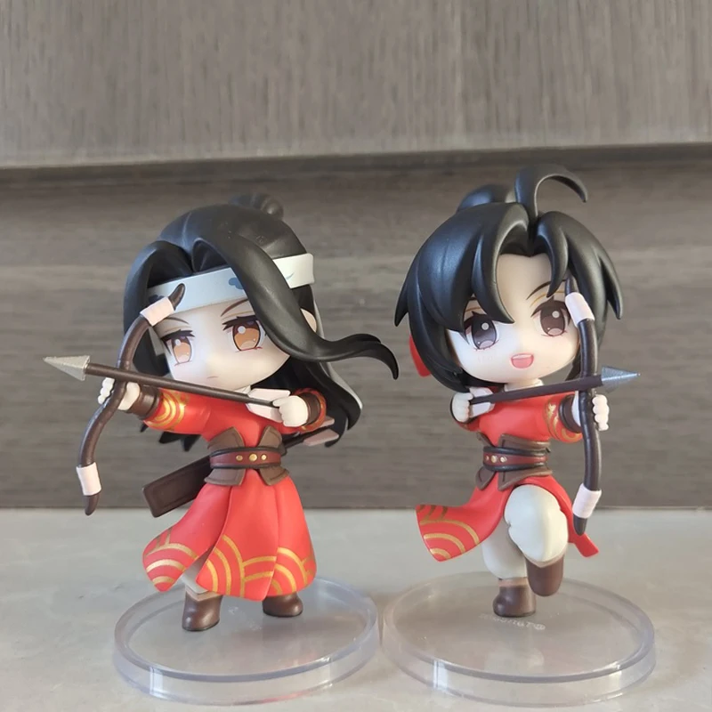 Patriarch Van Magie Dao Figuur Wei Wuxian Lan Wangji Q Versie Yu Jiao Bow Ride Beeldje Anime Model Speelgoed Kid Gift Desk Ornamenten