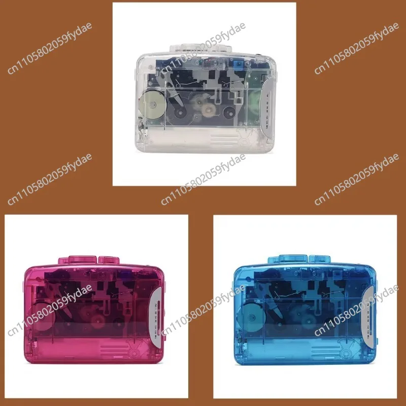 

Новый прозрачный кассетный плеер, портативное радио, ретро-плеер с ветровой лентой, слушать записи на ленте.