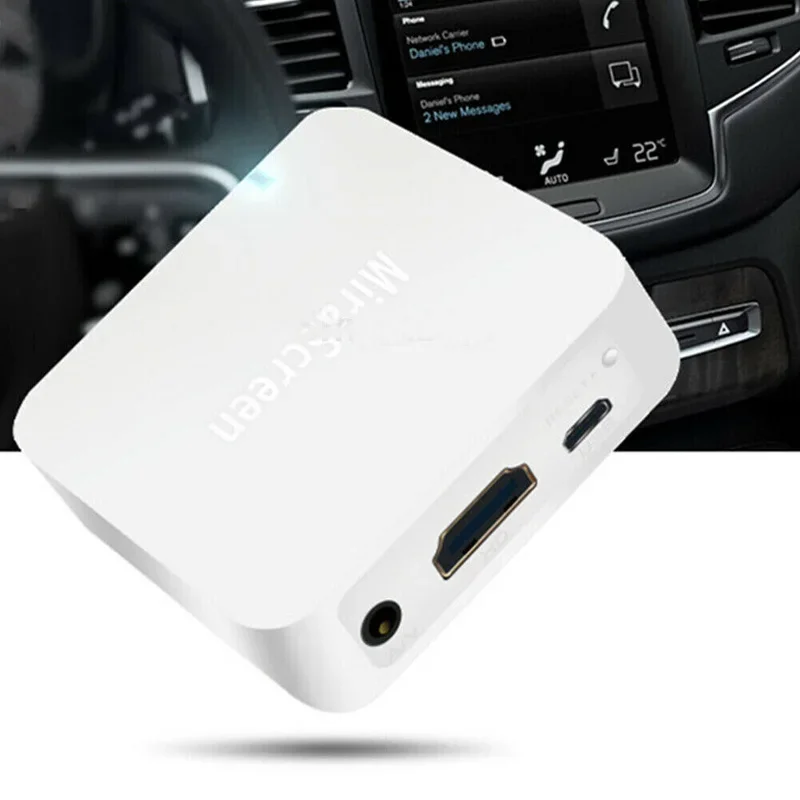 Adaptateur MiraScreen X7 Media DLNA Airplay pour Android iOS, dongle miroir pour écran de voiture Auto Miracast, WiFi Display Mirror Link Box