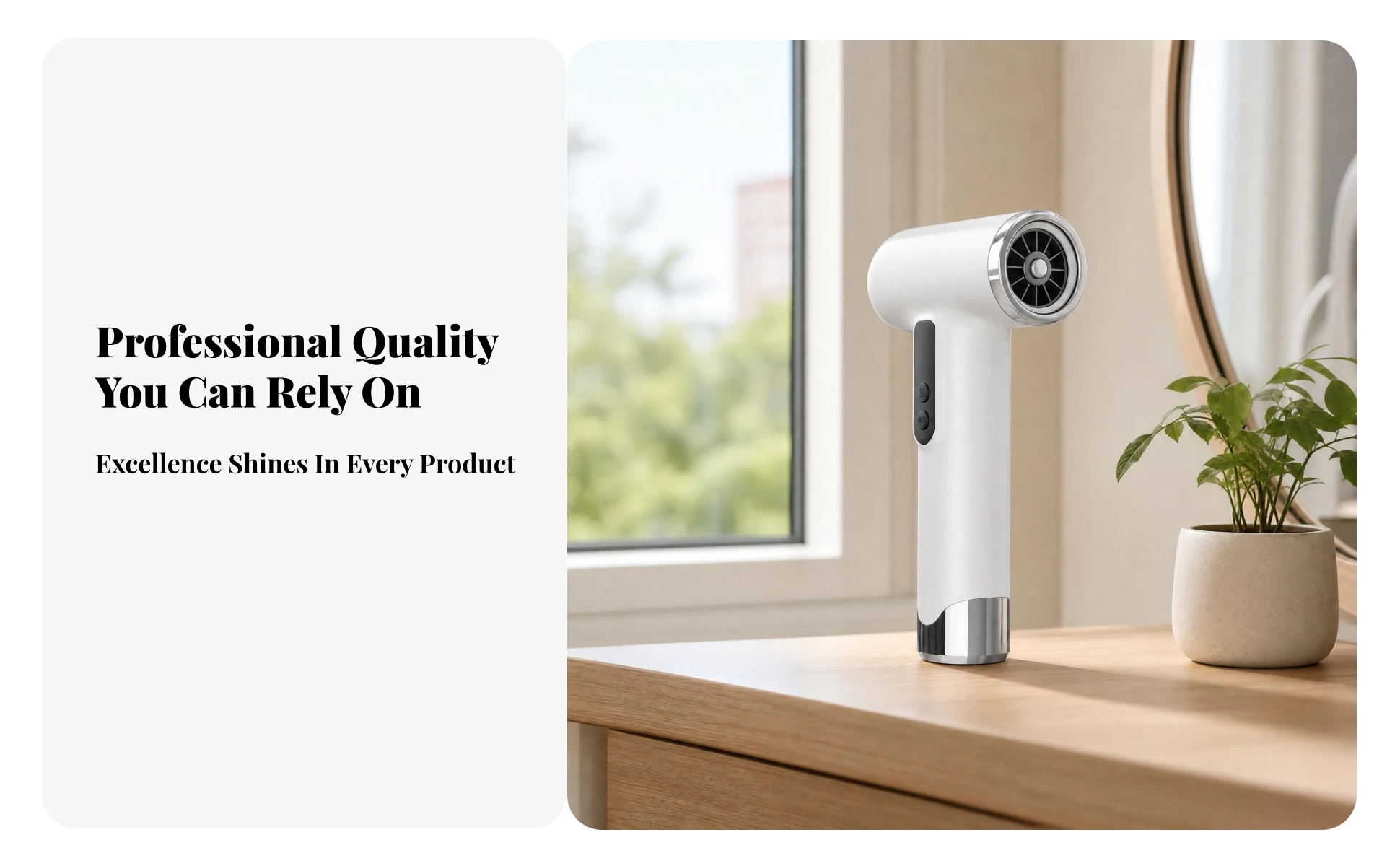 Beauty Appliance Two-Button Buttons Compact Hair Dryer Home Use Cordcordless Cordless Hair Dryer for Dorm