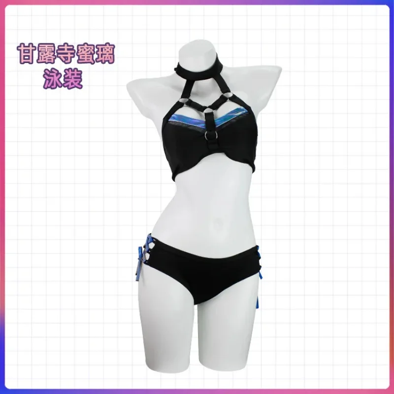 Anime Agatsuma Zenitsu Cosplay Costume Swimsuit Female Kamado Nezuko Kanroji Mitsuri Shinobu Swimwear Woman Girlsx,3;b'2. - view 2