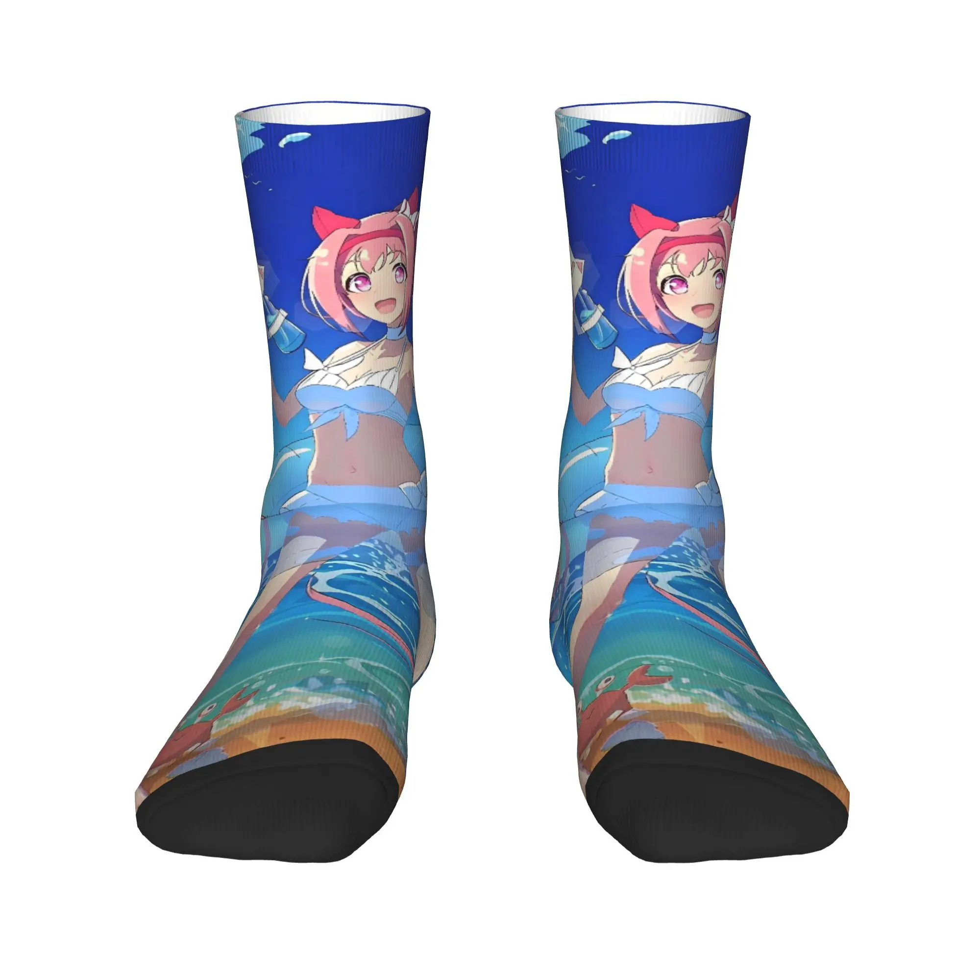 جوارب رجالية Haru Urara Uma Musume جوارب غير قابلة للانزلاق جوارب ناعمة متوسطة الخريف جوارب تسلق جرافيك حديثة