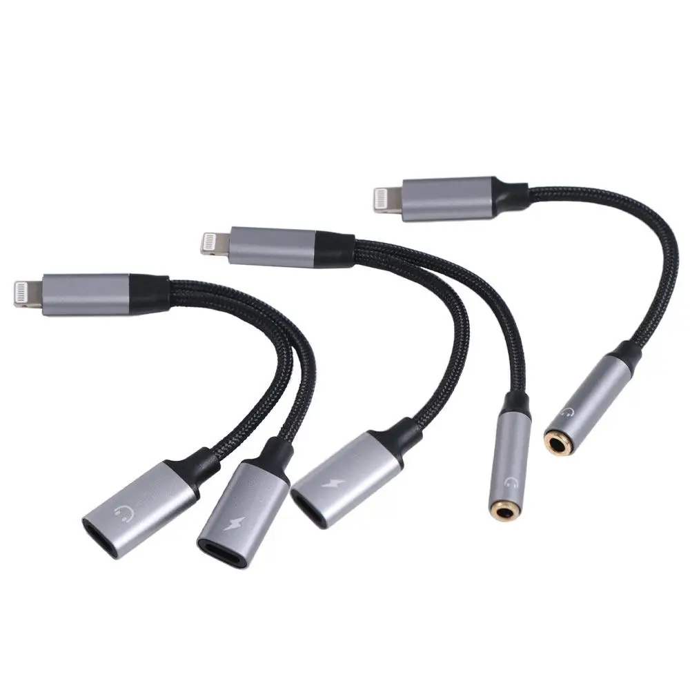 Простое управление Разветвитель кабеля AUX 3 5 мм Разъем 2 в 1 Аудиоадаптер IOS «папа-мама» для зарядки планшета IOS на 3,5 мм