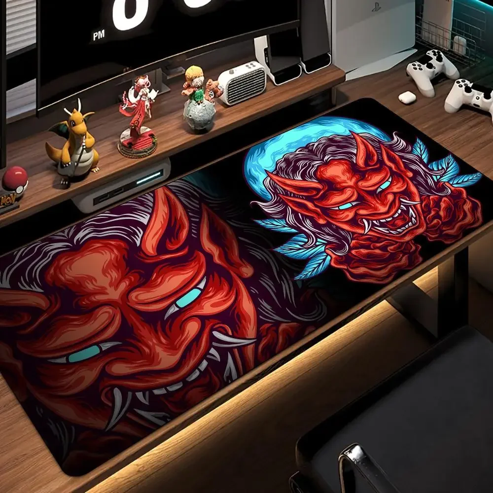 Ukiyo-e tema fantasmas anime mouse pad borracha antiderrapante tapete de mesa acessórios para pc tapete de jogos teclado estendido mousepad maus pad