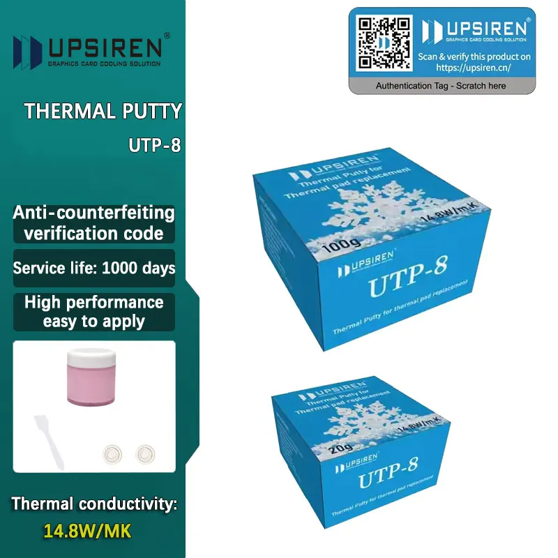 UPSIREN UTP-8 Thermal Putty For VGA GPU IC Processor Rapid Cooling Thermal Pad Replacement Heat Blocking Putty High Performance