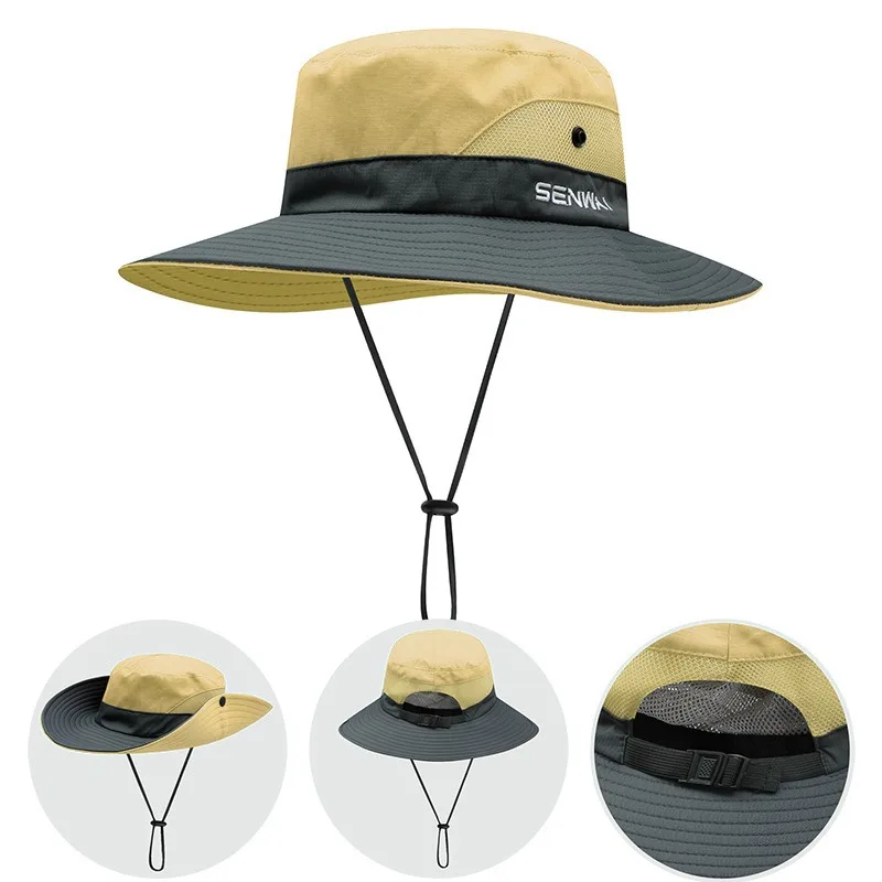 Sombrero de pescador para mujer, gorro de Sol para exteriores, cola de caballo expuesta, prevención del sol, escalada de montaña, pesca, viaje para padres e hijos