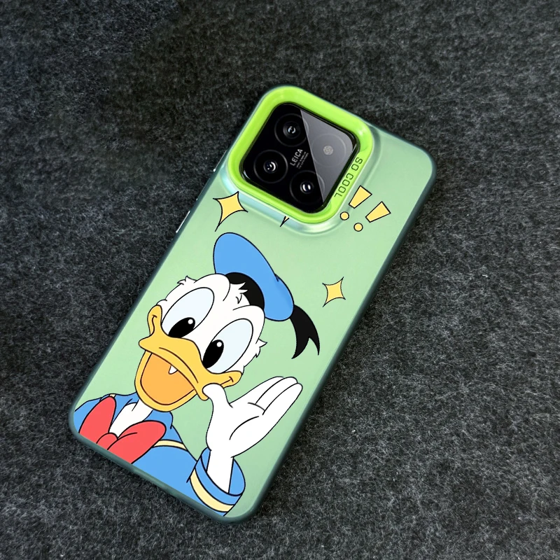 Disney Donald Duck Cartoon For Xiaomi Mi 11 12T 13T Poco F4 F3 X3 X5 C51 C50 M3 M5S Pro Lite 5G Colorful Silver Cover