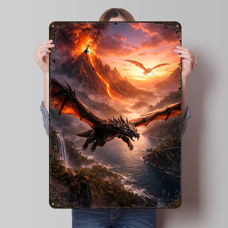 Wyvern |   Ark Survival Ascended |   ASE Blechposter Individualisierte Wandkunst Retro Vintage Metallschilder für Fans Raumdekoration Gemütliches Zuhause