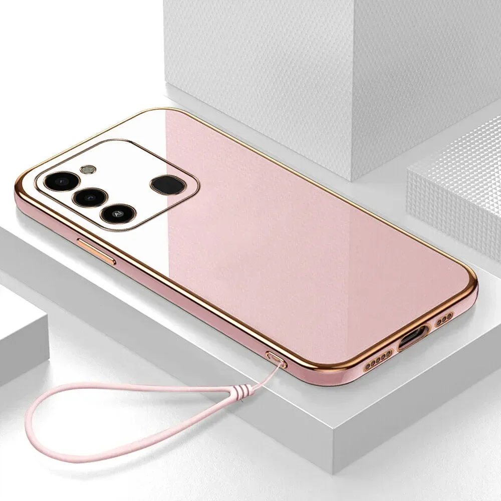 For Tecno Spark 8C Case Luxury Square Plating Tecno Spark GO 2022 Phone Case ShockProof Silicone Back Cover Fundas