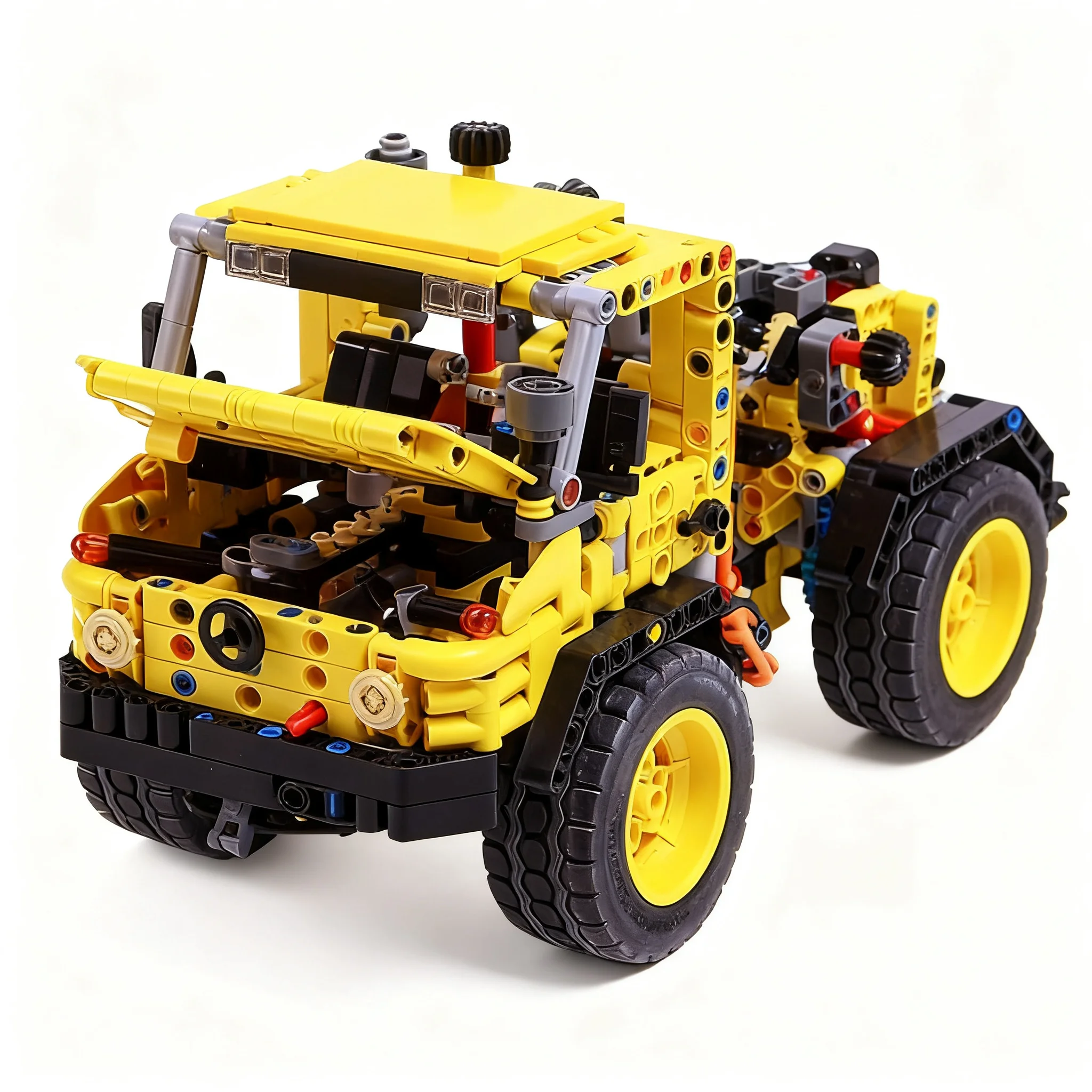 870pcs MOC Werner Uniknick MB Unimoges 421 Vovo L120 Electric Wheel Loader B-model Technical Model Building Blocks Construction