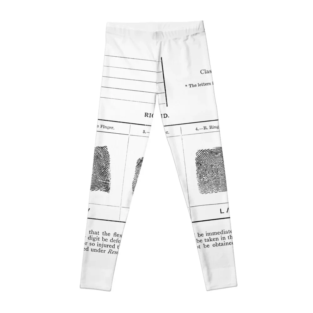 

Fingerprints, historical image (C011/0617) Leggings Women's high waist Women's gym Womens Leggings