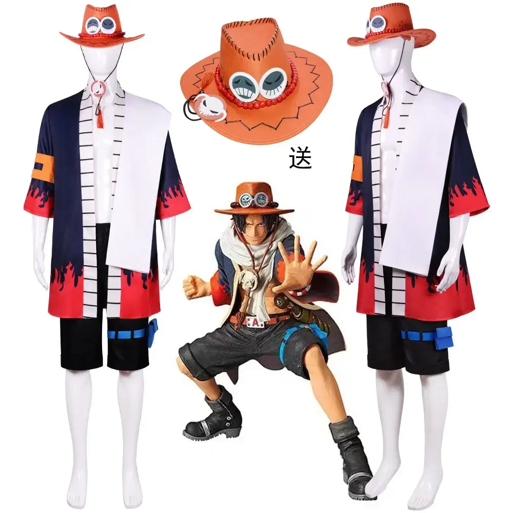 Anime Cosplay Portgas·D· Ace Costume For Men