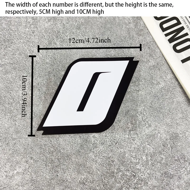 1PC JDM Motorcycle Number Sticker Waterproof for Motorbike Fuel Tank Helmet Electric Scooter Decoration 0 To 9 Vinyl Decals