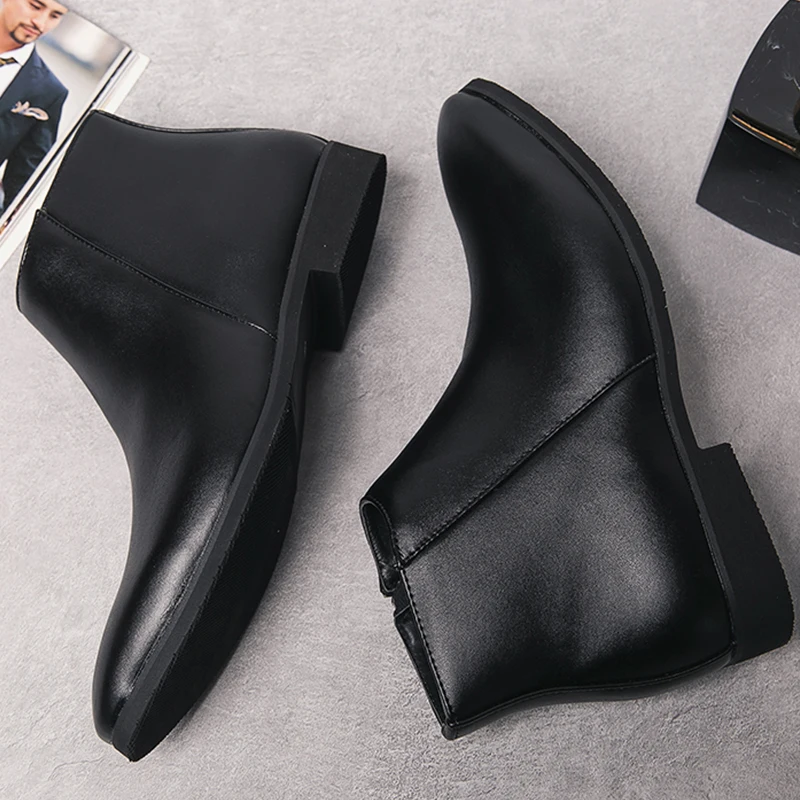 

Classic Chelsea Boots Men Office Social Formal Leather Boots Men Britain Ankle Leather Boots For Men Casual Leather Boots Male
