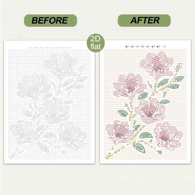 Plant Dot Painting Book, Creative Hand Drawn Dot Art Creation Book, Botanical Alphabet Art Drawing Album for Dot Painting
