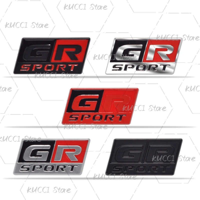 3D GR SPORT Car Steering Wheel Interior Metal Sticker Emblem Car Decal For Rav4 Harrier Avensis Auris Camry Prius