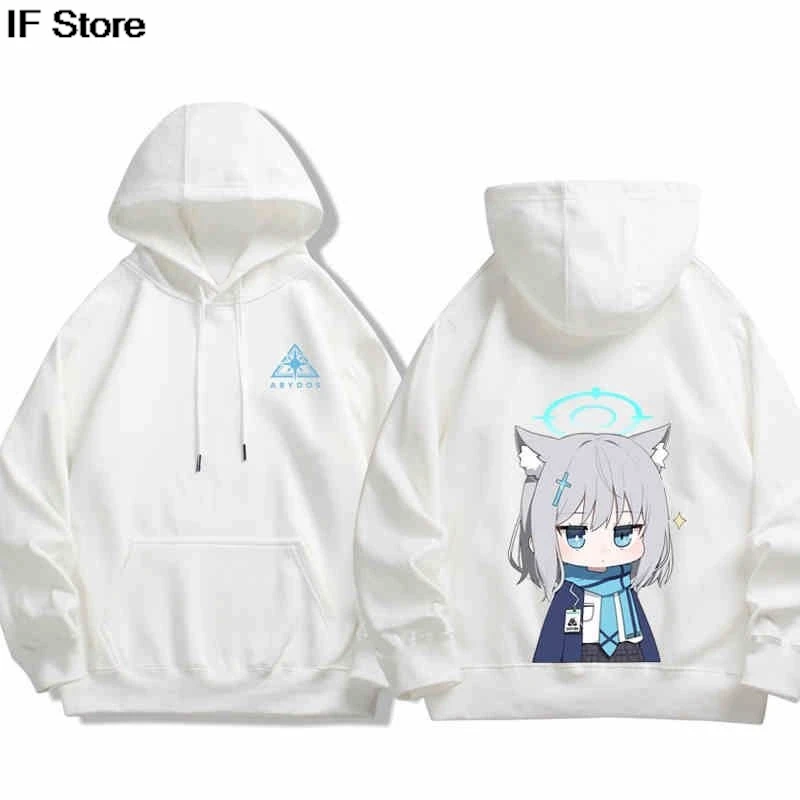 اليابان أنيمي الأزرق الأرشيف الرسوم المتحركة هوديس تأثيري بلوزات y2k ملابس رجل إمرأة هوديي Harajuku صبي فتاة هوديس