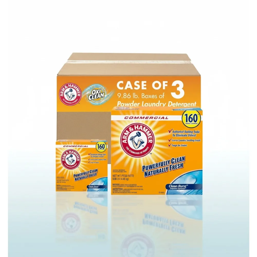 

Fresh Scent Powder Laundry Detergent, 9.86 lb Pack of 3, Concentrated for HE Machines, Ideal for Families & Eco-Conscious Users