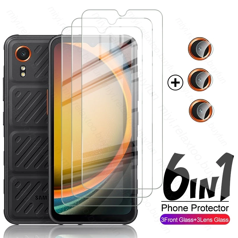 Sansung X Cover7 Case 6In1 Tempered Glass Cover For Samsung Galaxy Xcover7 Xcover 7 5G 2024 SM-G556B 6.6\