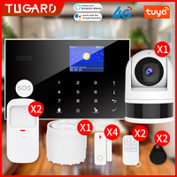 Smart Security Alarm System Kit: Wireless 4G GSM WiFi Host for Home, Apartment Office Warehouse Alexa & Tuya