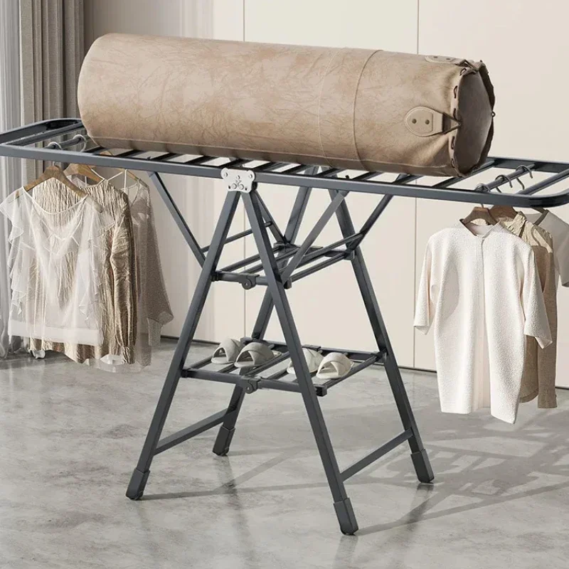 Tenro  suelo plegable, poste  secado  ropa para el hogar, varilla para colgar ropa  dormitorio, almacenamiento portá
