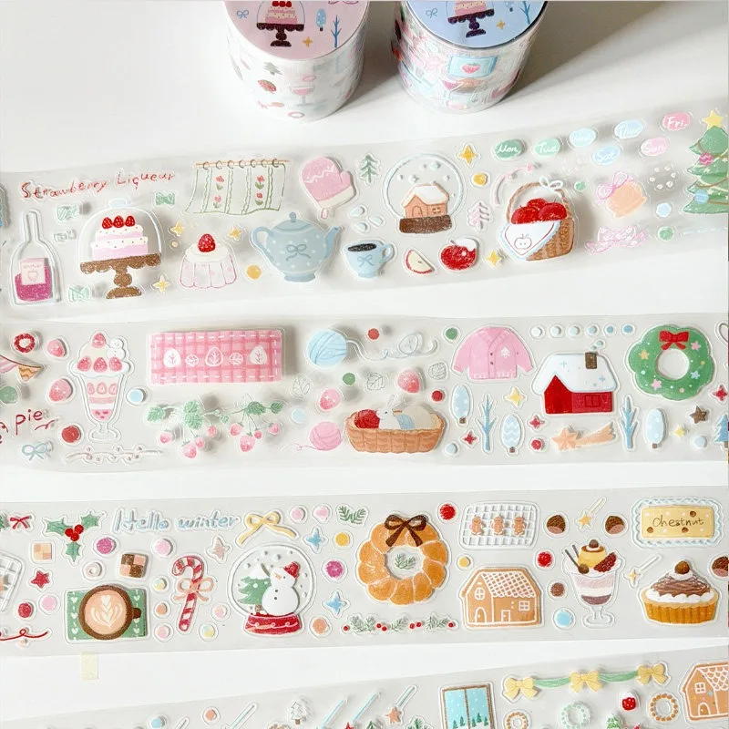 

INS сладкий торт с цифрами, повседневная высечка, ПЭТ-ленты васи, принадлежности для рукоделия, сделай сам, скрапбукинг, изготовление карт, Декор, план, наклейка