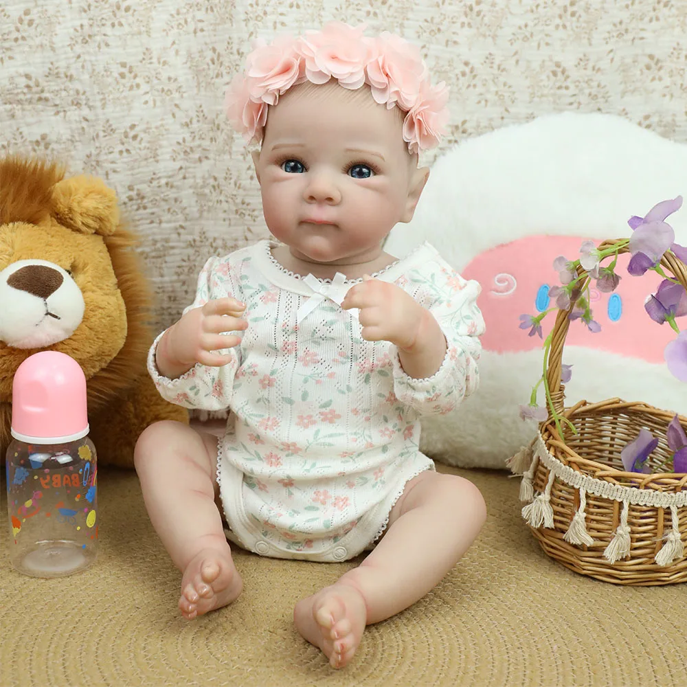 

18-дюймовые куклы реборн Bettie, мягкие виниловые куклы для маленьких девочек, новорожденные, приятные на ощупь, 3D, окрашенные вручную волосы, коллекционная игрушка