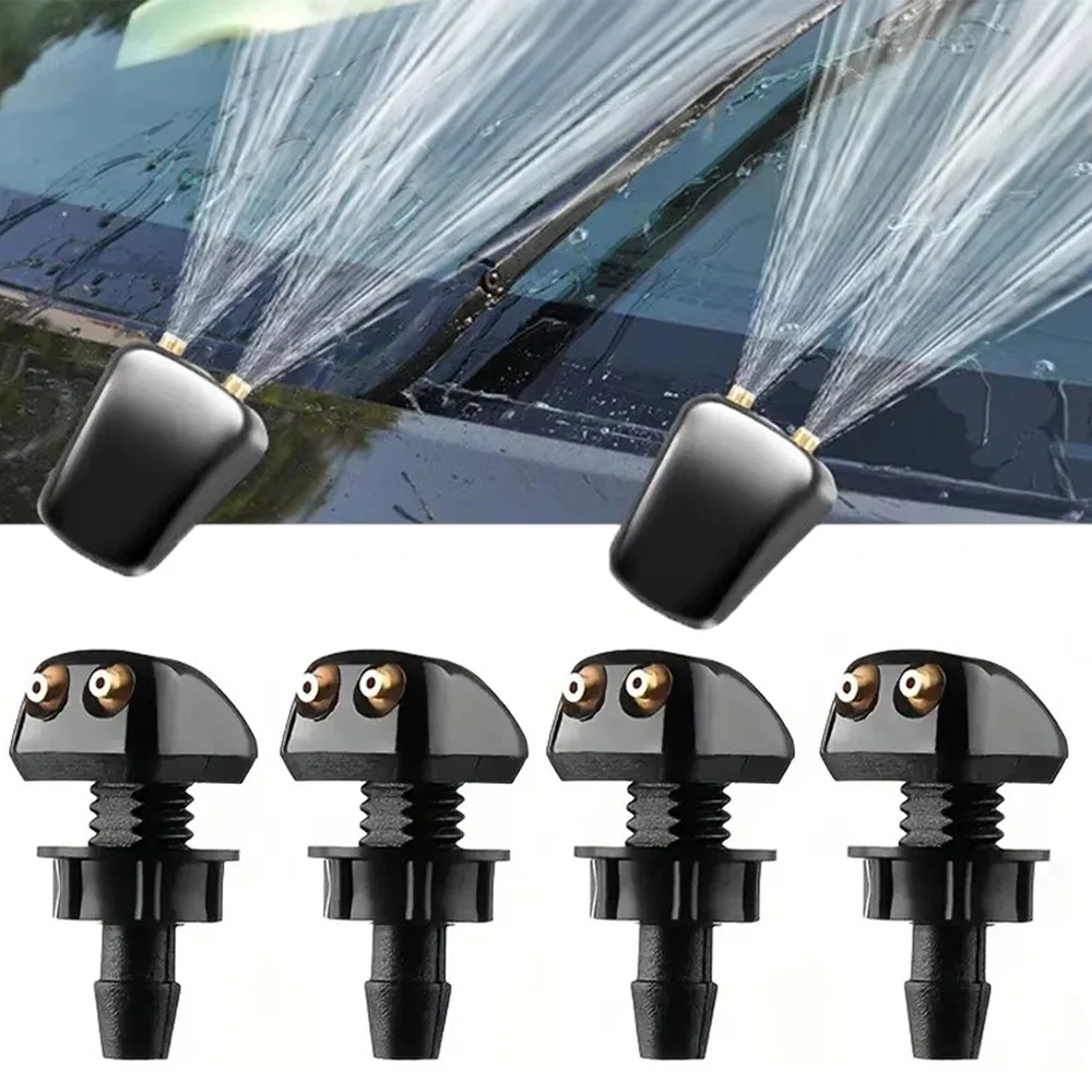 Car Windshield Wiper Washer Spray Nozzle Fits Most Car Models Car Adjustable Dual Holes Windshield Washer Nozzle Wiper